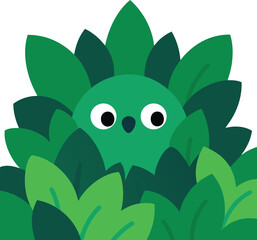 Obraz premium green owl on a branch