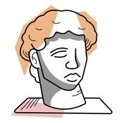 Artist bust sculpture stroke
