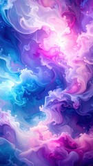 Obraz premium A vibrant abstract background featuring a dynamic blend of swirling colors, including bold reds, blues, and yellows, creating an energetic and artistic feel.