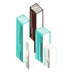 3d bar chart hand drawn