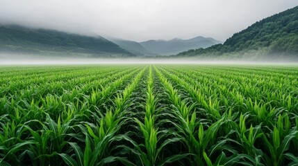 Vibrant agricultural fields under a cloudy sky in the prairie countryside capturing the essence of farming life