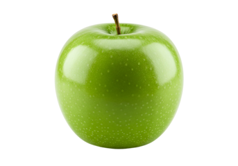 みずみずしい緑色のリンゴ、鮮やかに輝く光沢