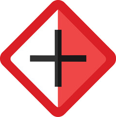 Fototapeta premium road sign with cross