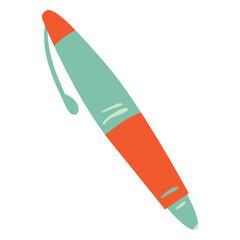 Light blue pen semi flat