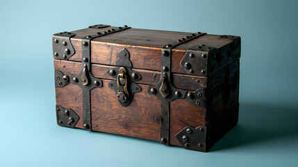 A Vintage Wooden Chest with Antique Metal Accents Beau 41d7a545 8b13 4aba Ab78 9d3589b7998c 2