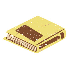 Closed book pastel icon