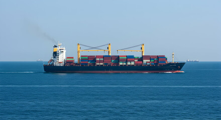 Cargo ship, Freight ship, Ocean, Container Ship at Sea
