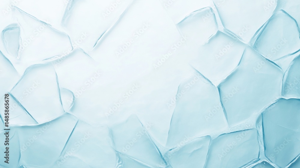 Aufkleber frosted glass background with delicate ice patterns and soft light, minimal and luxurious
