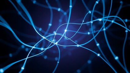 Abstract blue neural network connection background