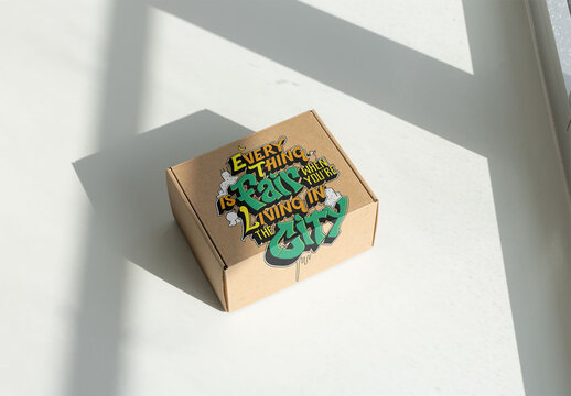 Custom Cardboard Box Mockup