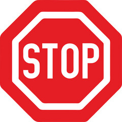 stop sign isolated on white
