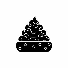 creative details Outline silhouette Poop icon vector illustration 