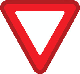 3d render of a red arrow sign on white
