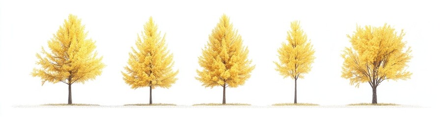 Fototapeta premium Autumn Ginkgo Trees