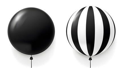Professional black and white floating round shaped balloon stock photo for versatile design projects