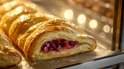 A Close Up of A Golden Brown Danish Pastry with Fruit 9ba2d455 E403 412d A738 522086f9e31a 0