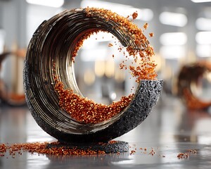 Abstract art, swirl, dark, light