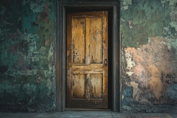 Rustic Weathered Door in Vintage Setting