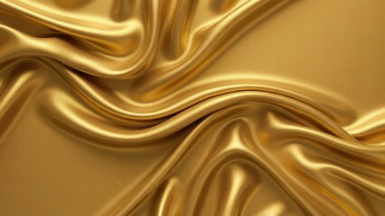 Obraz premium Golden satin background with smooth flowing texture