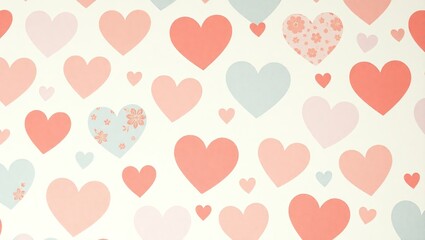 Elegant Heart and Flower Design for Wallpaper
