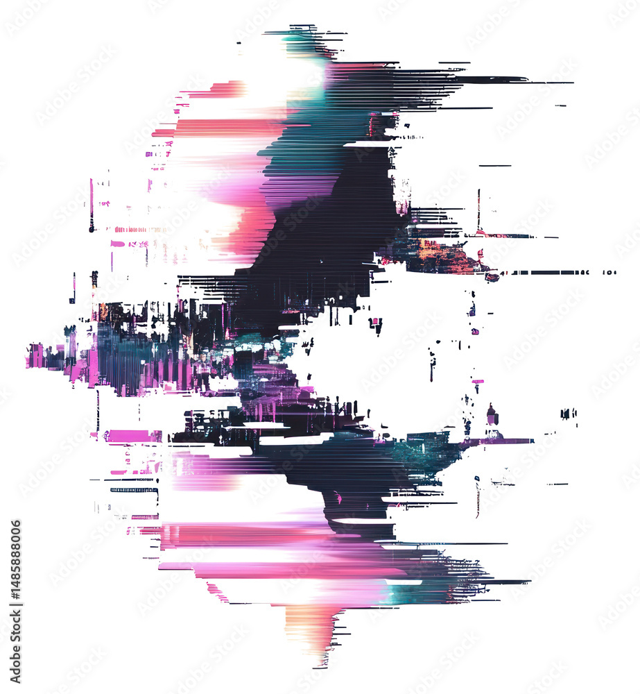 Poster png glitch computer screen error graphics abstract art.