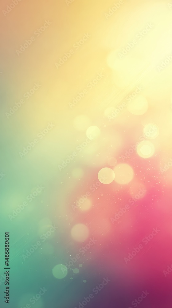 Poster soft and dreamy gradient background with blurry lights and colorful bokeh effects for creative and a
