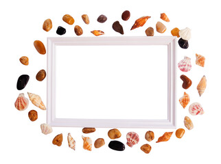 transparent frame with decorative stones