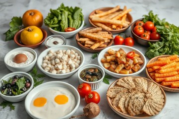 Variety of Healthy Foods Flat Lay