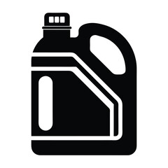 a motor oil container isolated silhouette.