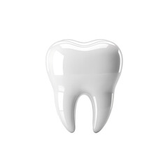 A gleaming white tooth represents dental health and confident smiles in on transparent background