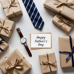 Father's Day Gifts: Tie, Watch, Presents, Card