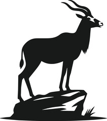 Wildlife animal vector silhouette antelope isolated