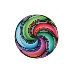 A mesmerizing swirl of vibrant colors spiraling into infinity a vortex of on transparent background