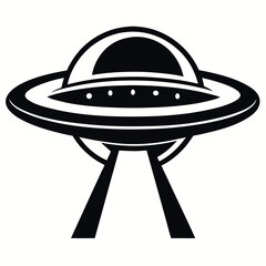 Simple Silhouette of a Flying Saucer