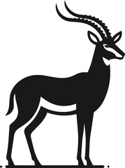 Wildlife animal vector silhouette antelope isolated
