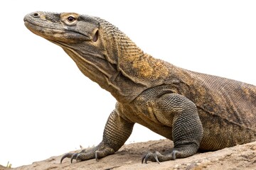 Obraz premium Varanus komodoensis isolated on white background