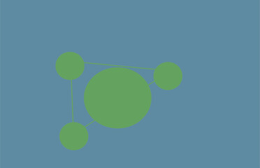 Simplified representation of people at a round table connected in a triangle	