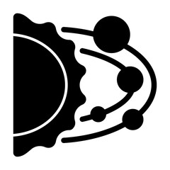 Solar system solid icon