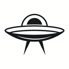 Simple Silhouette of a Flying Saucer