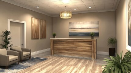 Fototapeta premium modern lobby reception area design