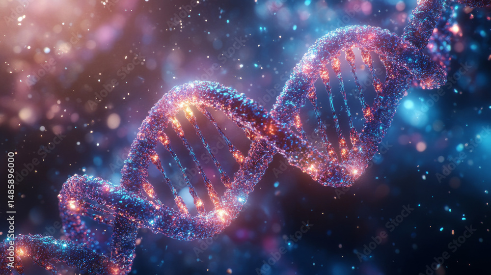 Poster definition of dna as a double helix with paired bases attached to a sugar-phosphate backbone