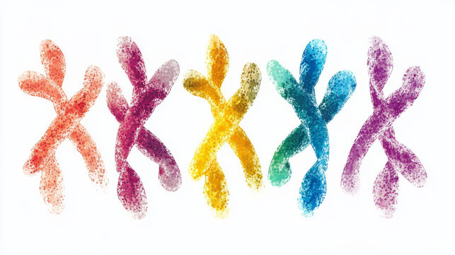 Flat schematic of human karyotype showing all chromosomes in a simplified diagram