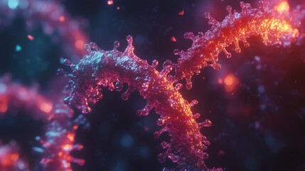 Genetically modified adenovirus used in gene therapy, shown in a conceptual 3D illustration