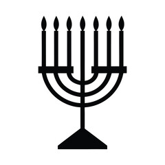 menorah with candles