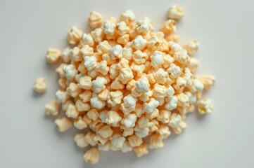 Overhead View of Salty Popped Corn