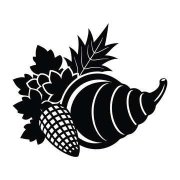 recommend clip art: sleek vector of a thanksgiving cornucopia autumn.