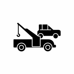 creative details Tow truck, Car towing icon vector illustration 