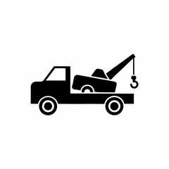 creative details Tow truck, Car towing icon vector illustration 