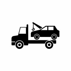 Naklejka premium creative details Tow truck, Car towing icon vector illustration 