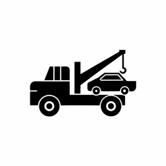 creative details Tow truck, Car towing icon vector illustration 